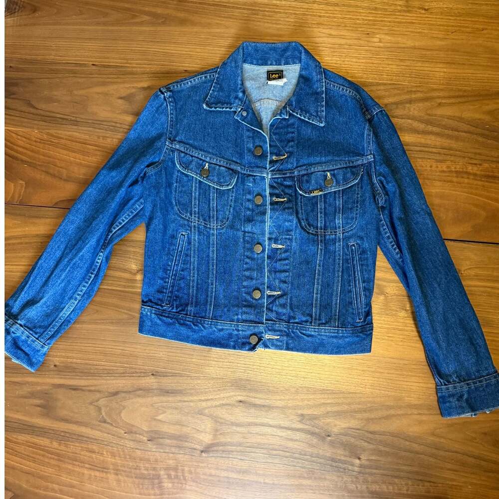 Vintage Lee USA Denim Jacket 38R Western Workwear Blue Jean Trucker